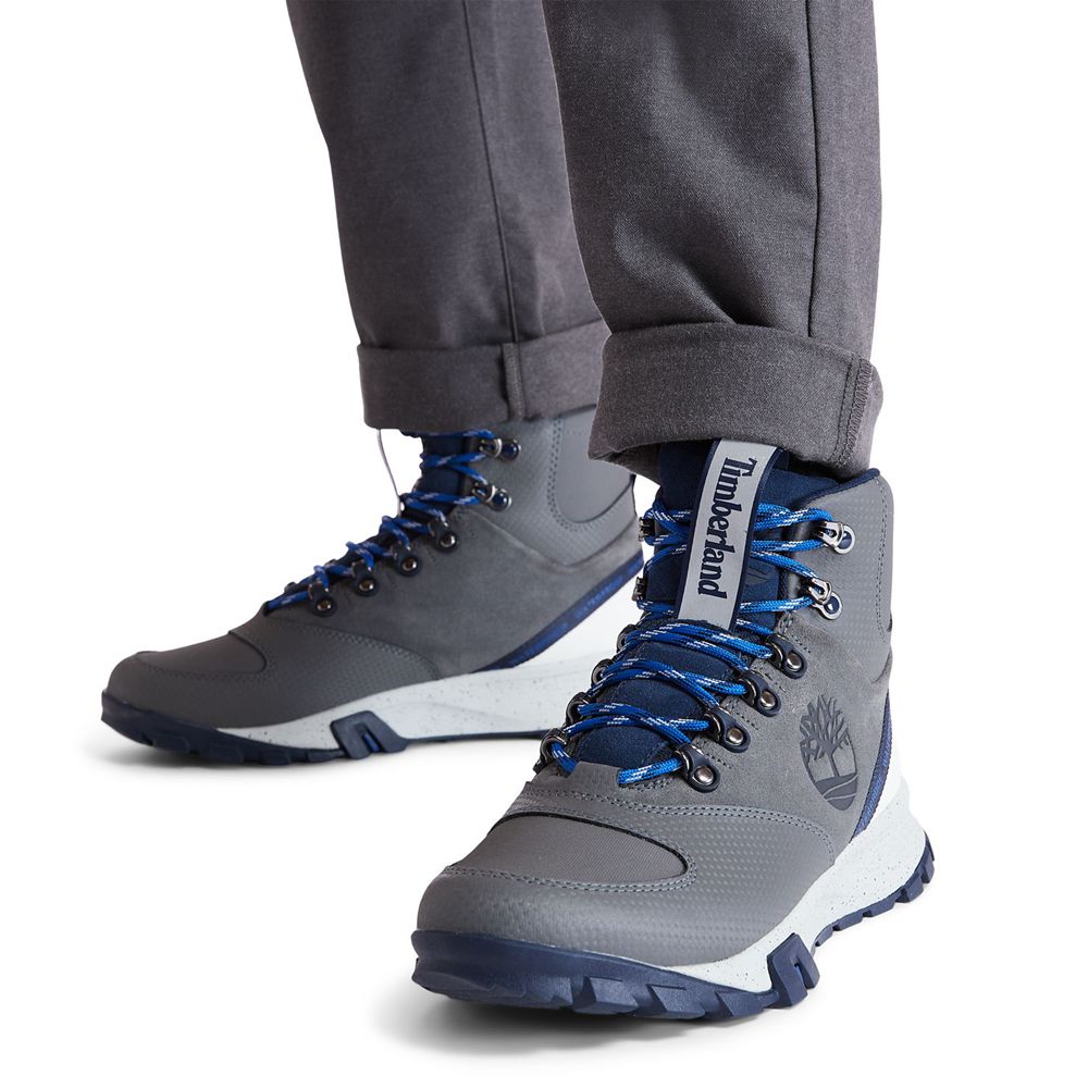 Botas de Montaña Timberland Hombre Garrison Trail Waterproof Altas Gris/Azules - Chile WJE-491780